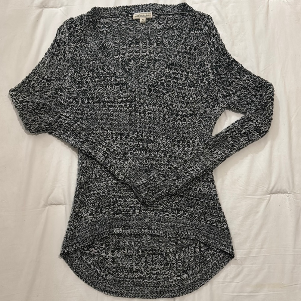 Black and Gray Knit Sweater